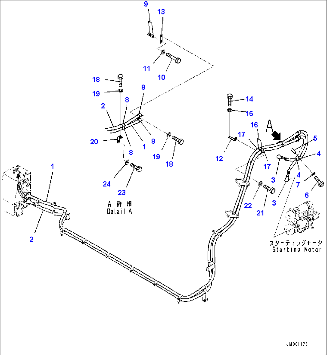 Engine Related Parts, Starting Motor Cable (#8832-)