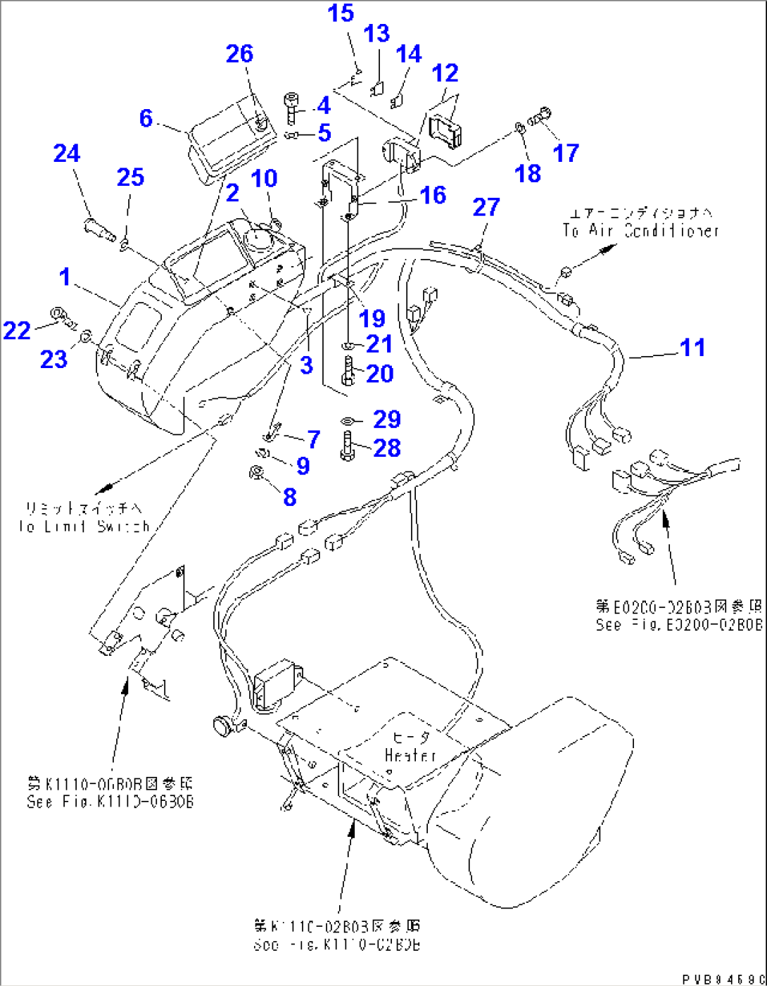 FLOOR FRAME (RIGHT STAND) (PANEL AND HARNESS) (WITH HEATER)(#46059-46826)