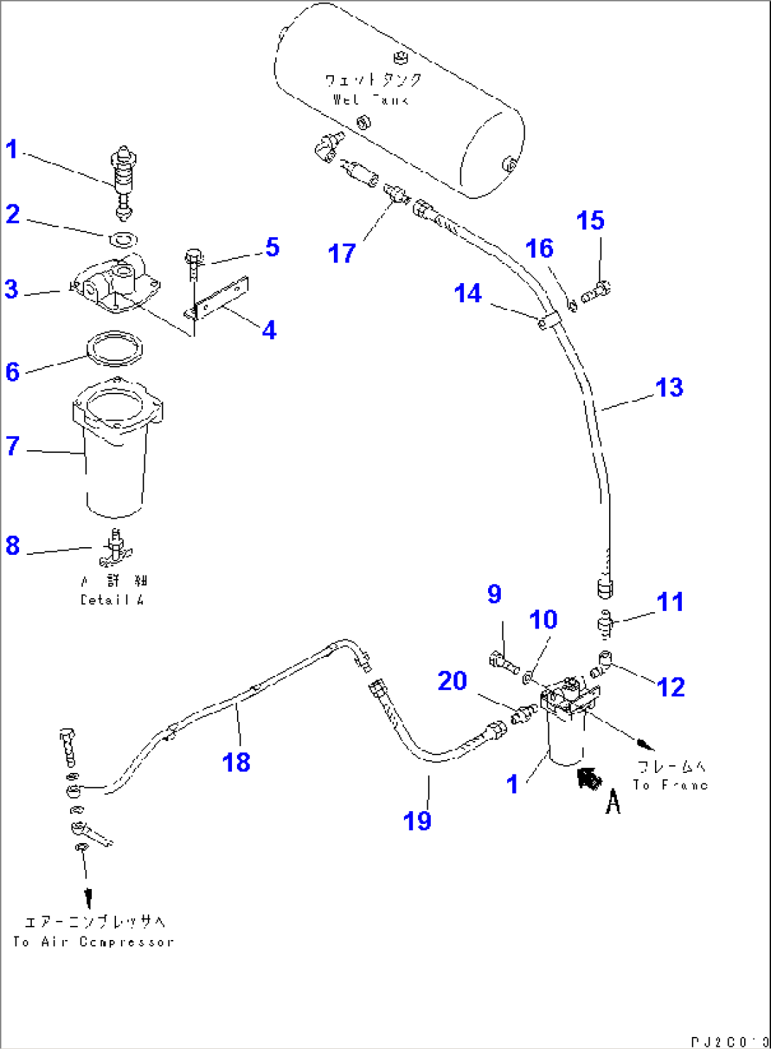 ALCOHOL INJECTOR PIPING(#2001-)