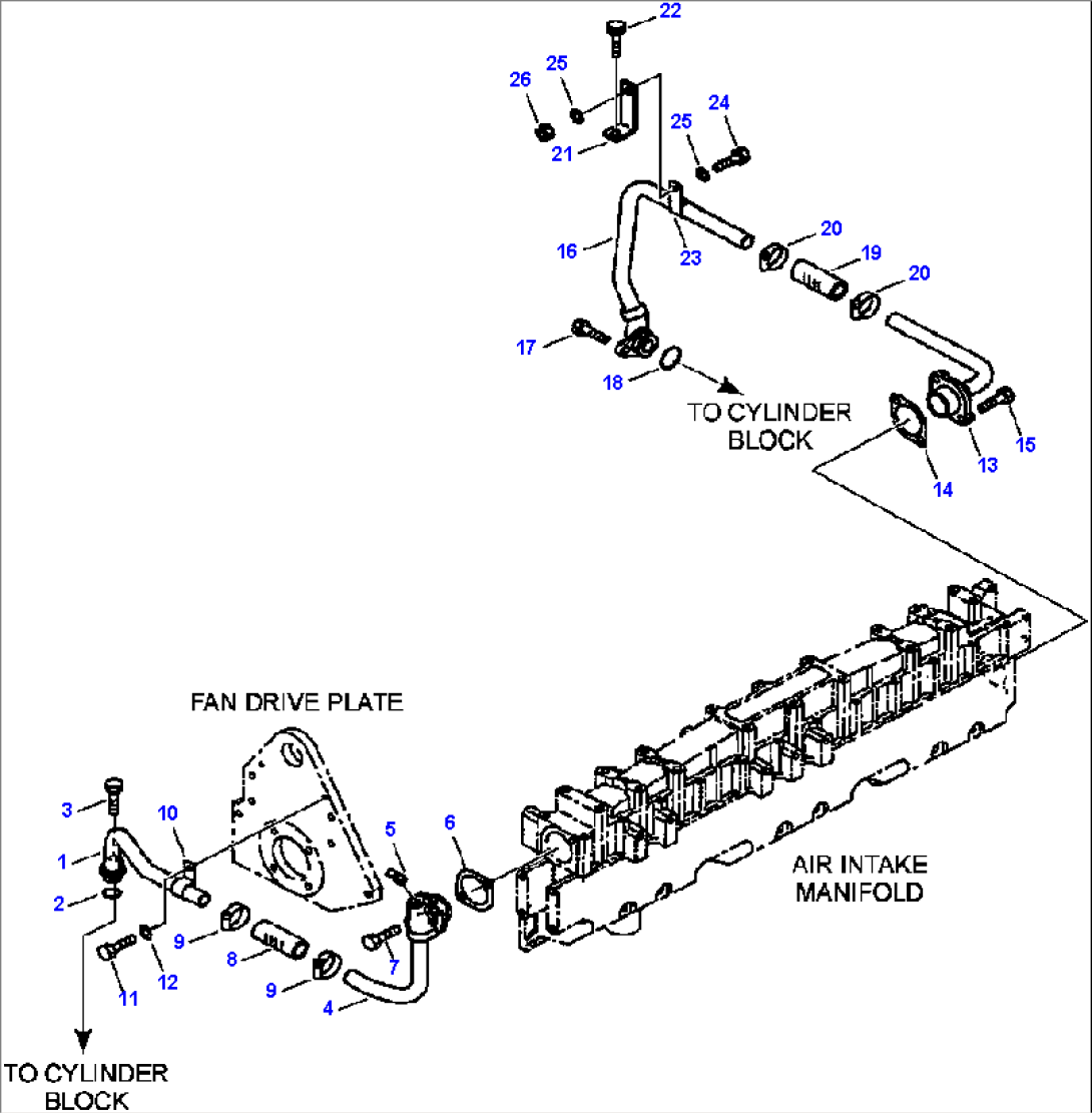 FIG. A1310-B3F3 AFTERCOOLER PIPING
