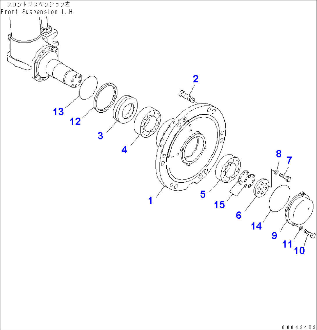 FRONT AXLE (L.H.) (FRONT AXLE ASS