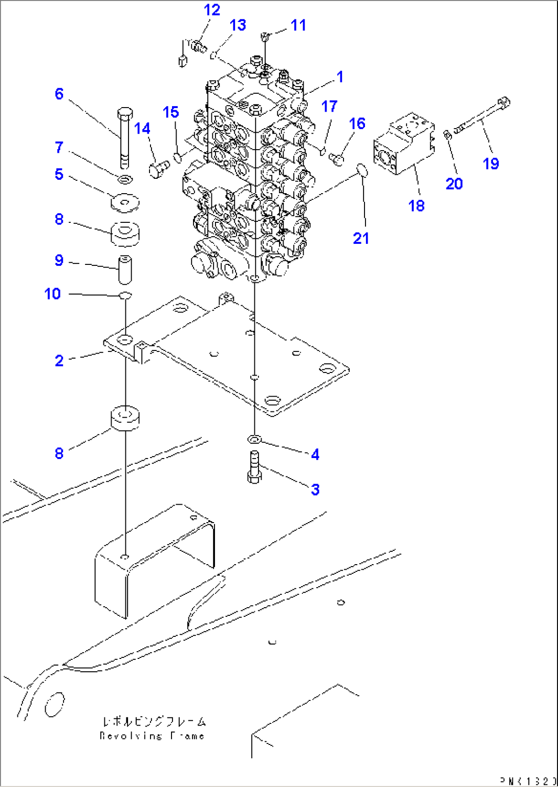 MAIN VALVE (VALVE¤ BRACKET¤ MOUNT AND SENSOR) (STD+1 SPOOL) (WITH SAFETY VALVE)