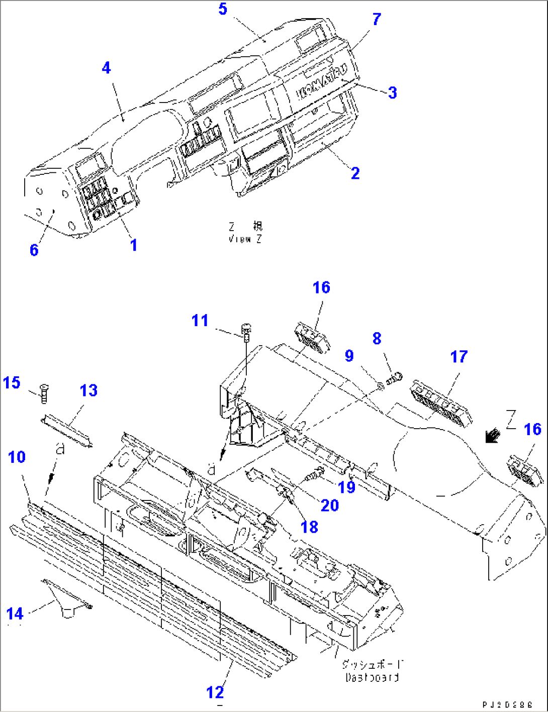 CAB (INSTRUMENT PANEL AND CAB HEATER PANEL)