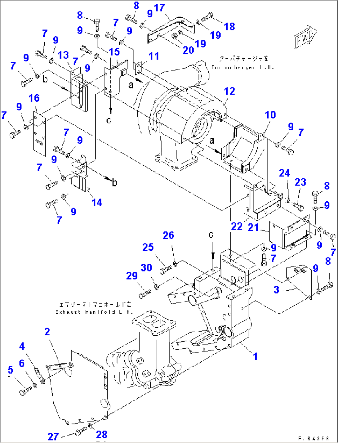 TURBOCHARGER COVER (ENGINE L.H. SIDE)(#10193-)