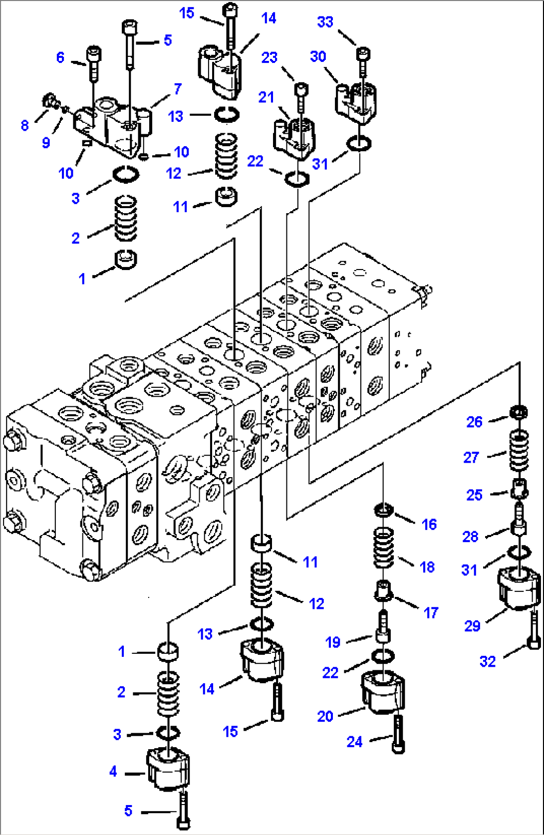 H6208-01A0 MAIN CONTROL VALVE SPOOL COVERS (9/18)