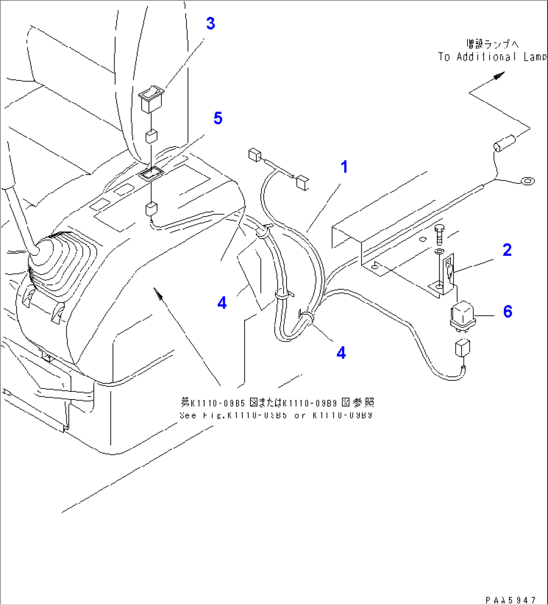 FLOOR FRAME (ADDITIONAL LAMP SWITCH) (FOR ADDITIONAL WORK LAMP)