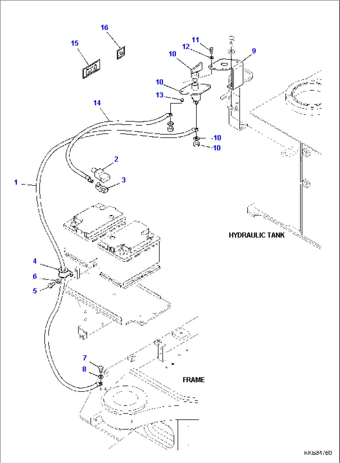 ELECTRICAL SYSTEM (BATTERY LINE) (WITH BATTERY DISCONNECTING SWITCH) (1/3)