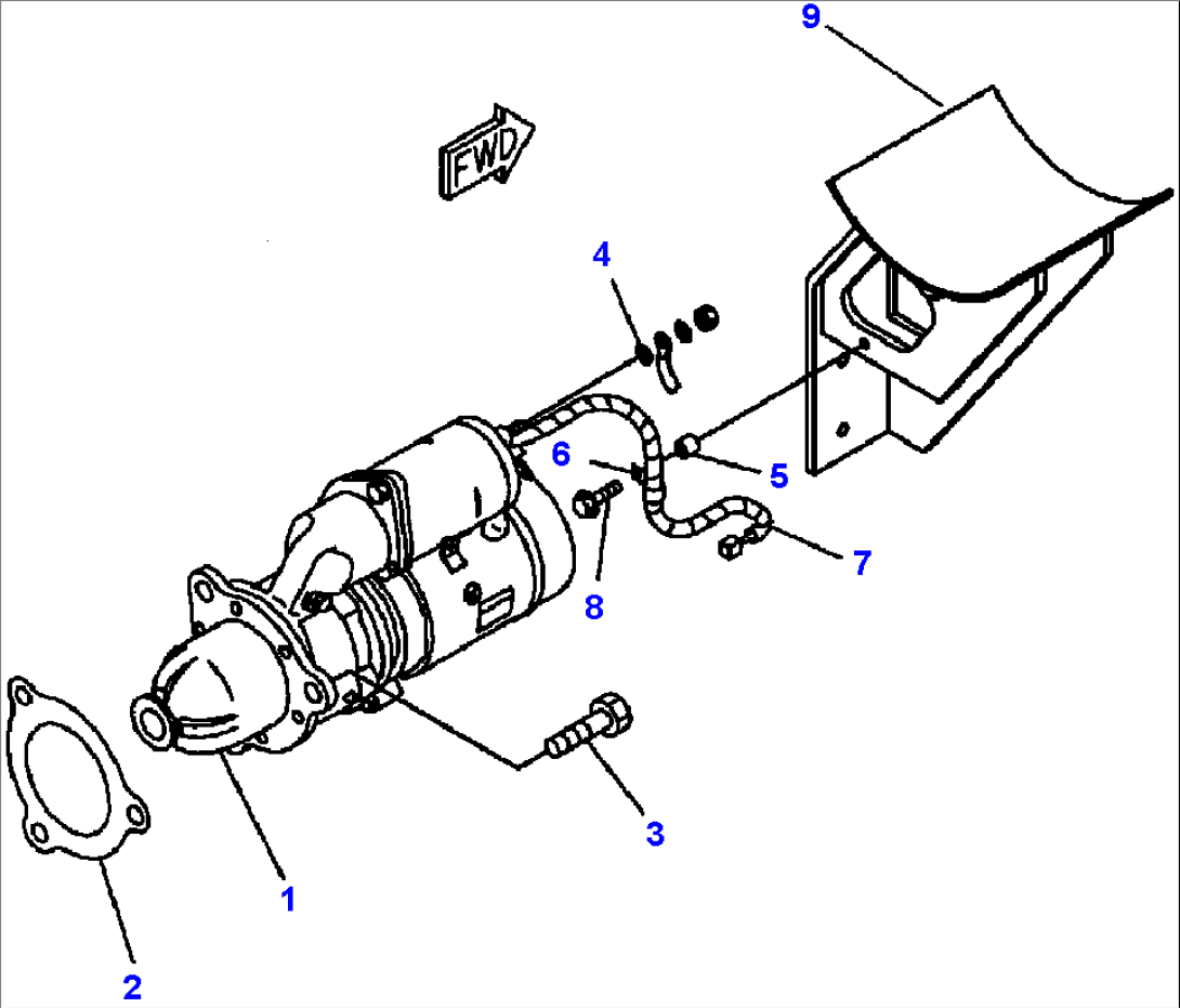 FIG. A6210-A3F4 STARTER MOTOR MOUNTING - 11KW