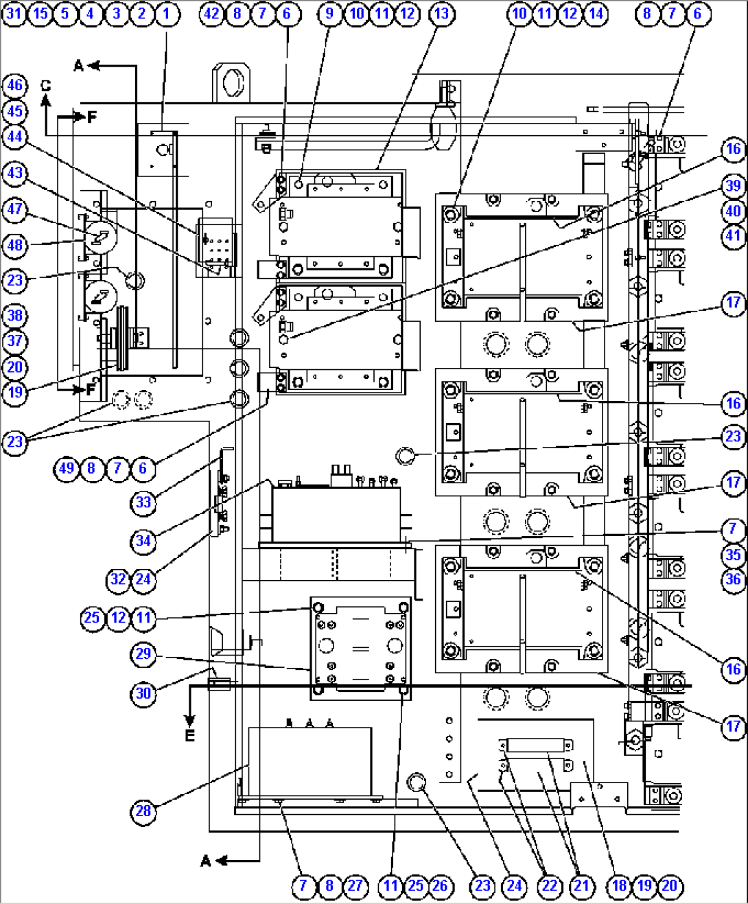 CONTROL CABINET (LEFT FRONT)