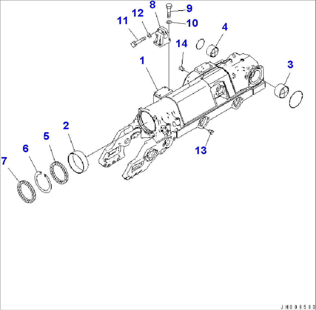 TRACK FRAME (R.H.) (FULL ROLLER GUARD) (COLD WEATHER (B) SPEC.)(#30001-)
