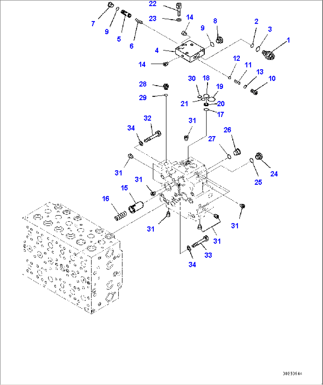 Control Valve, 7-Spool (14/20) (#70458-)