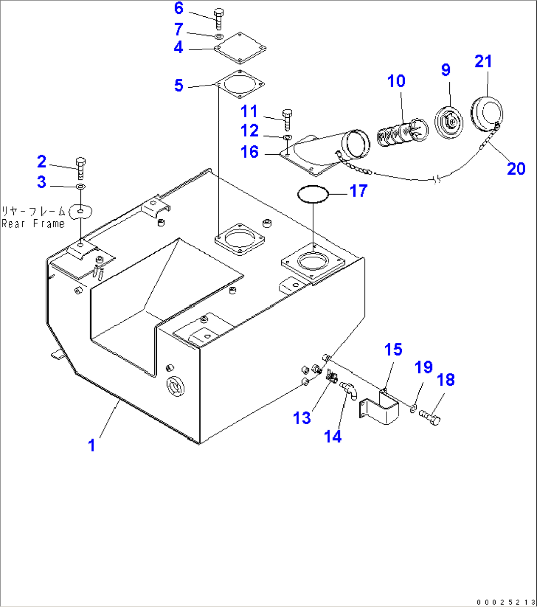 FUEL TANK AND FILLER DOOR(#6001-)