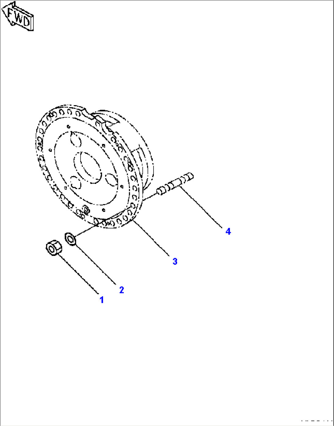 F4500-06A0 REAR AXLE WHEEL RIM MOUNTING