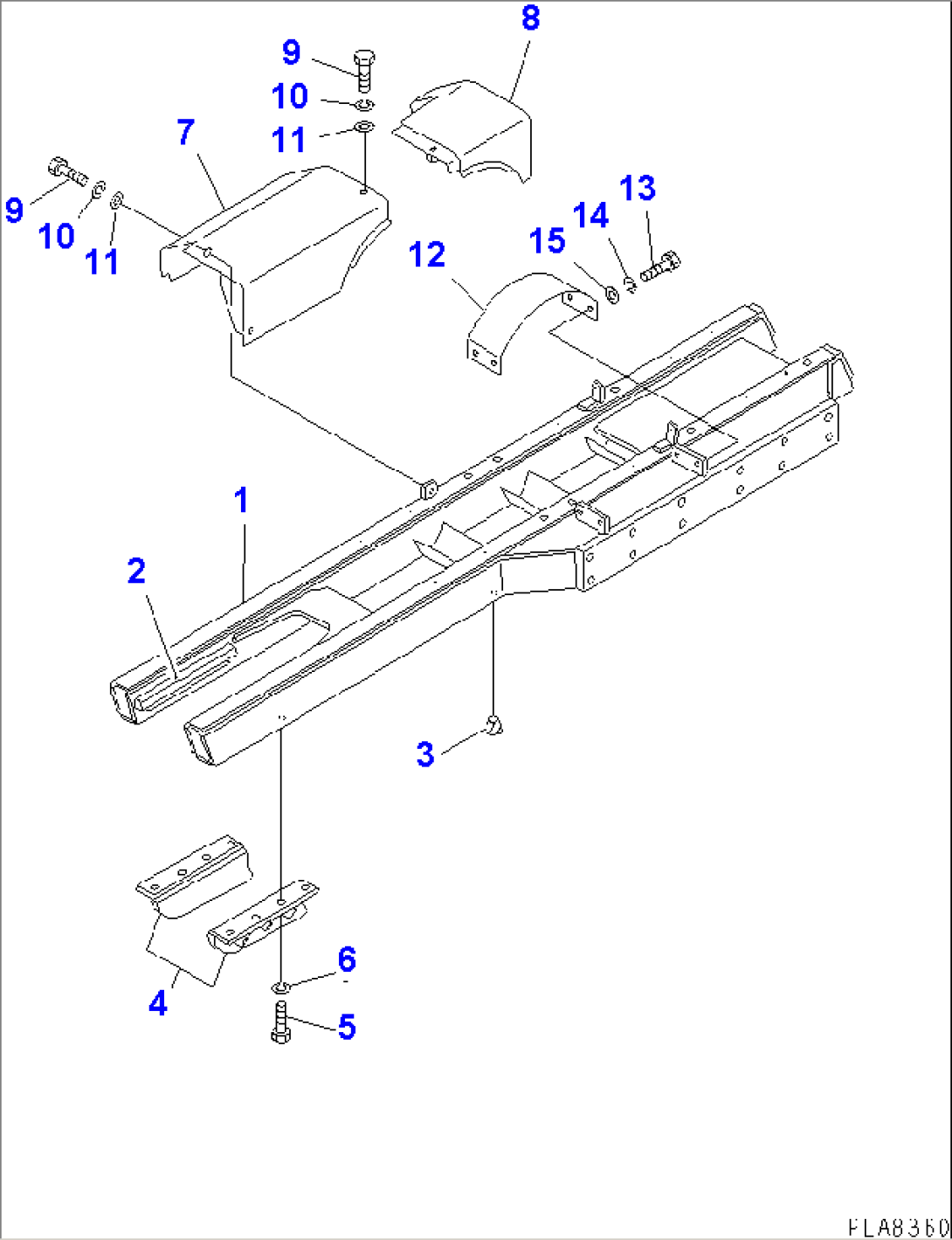 TRACK FRAME (RUBBER SHOE SPEC.)(#76527-78603)