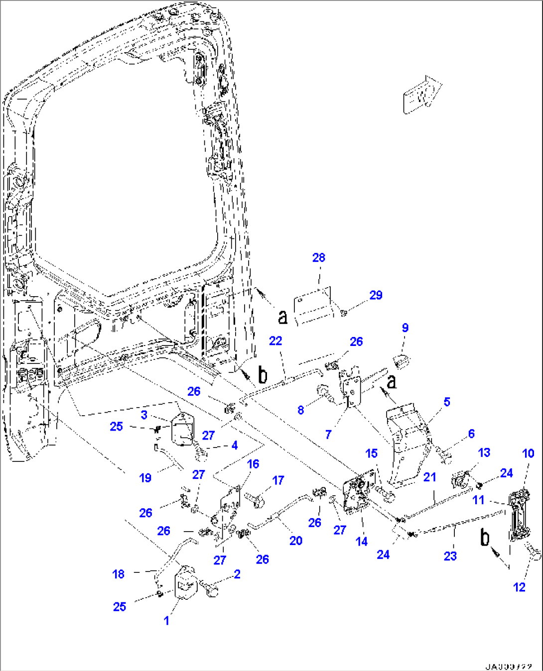 Cab, Door Lock (#5001-)