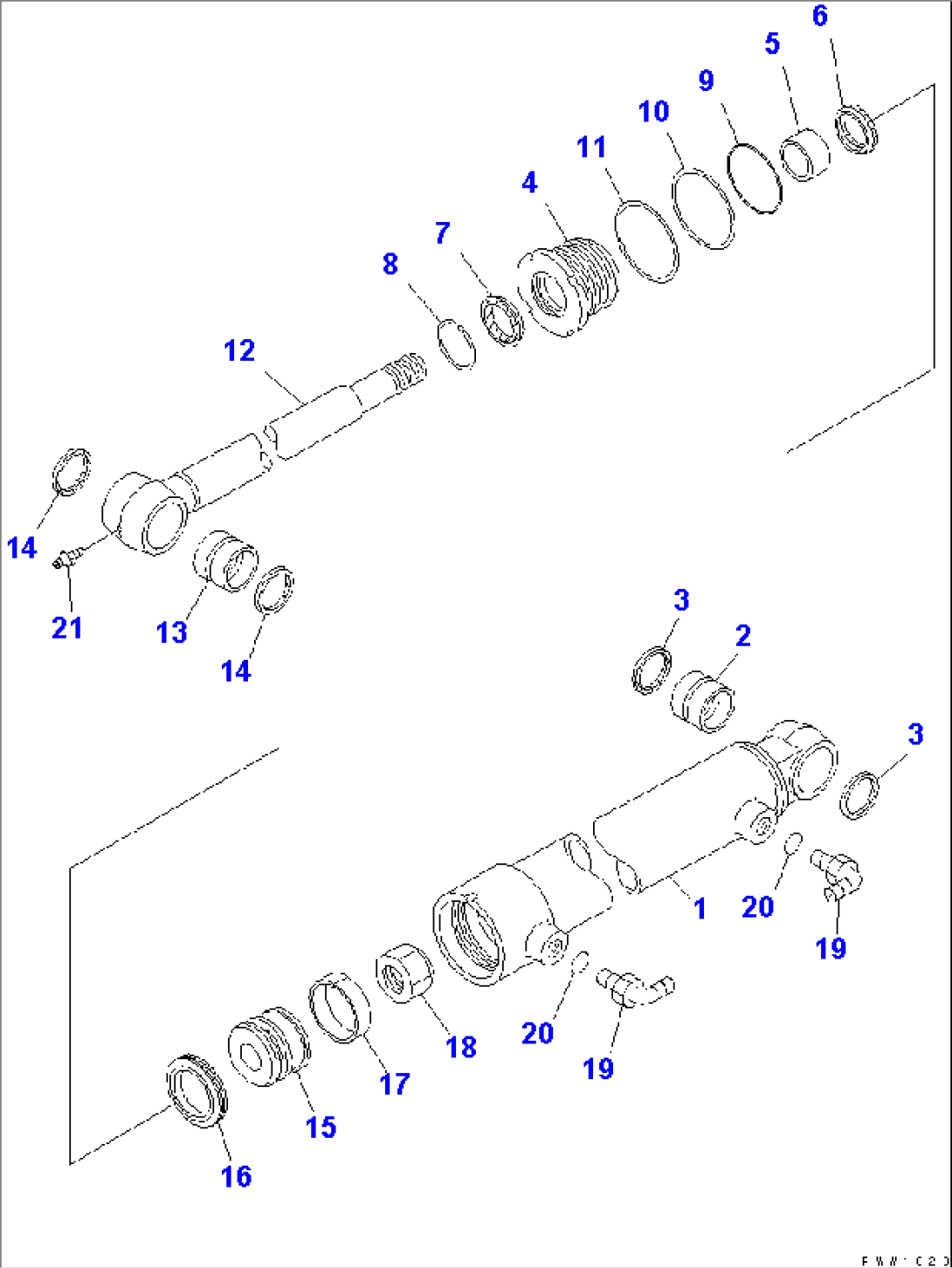 SIDE SHIFT CYLINDER (FOR S.P.A.P.)(#11001-)