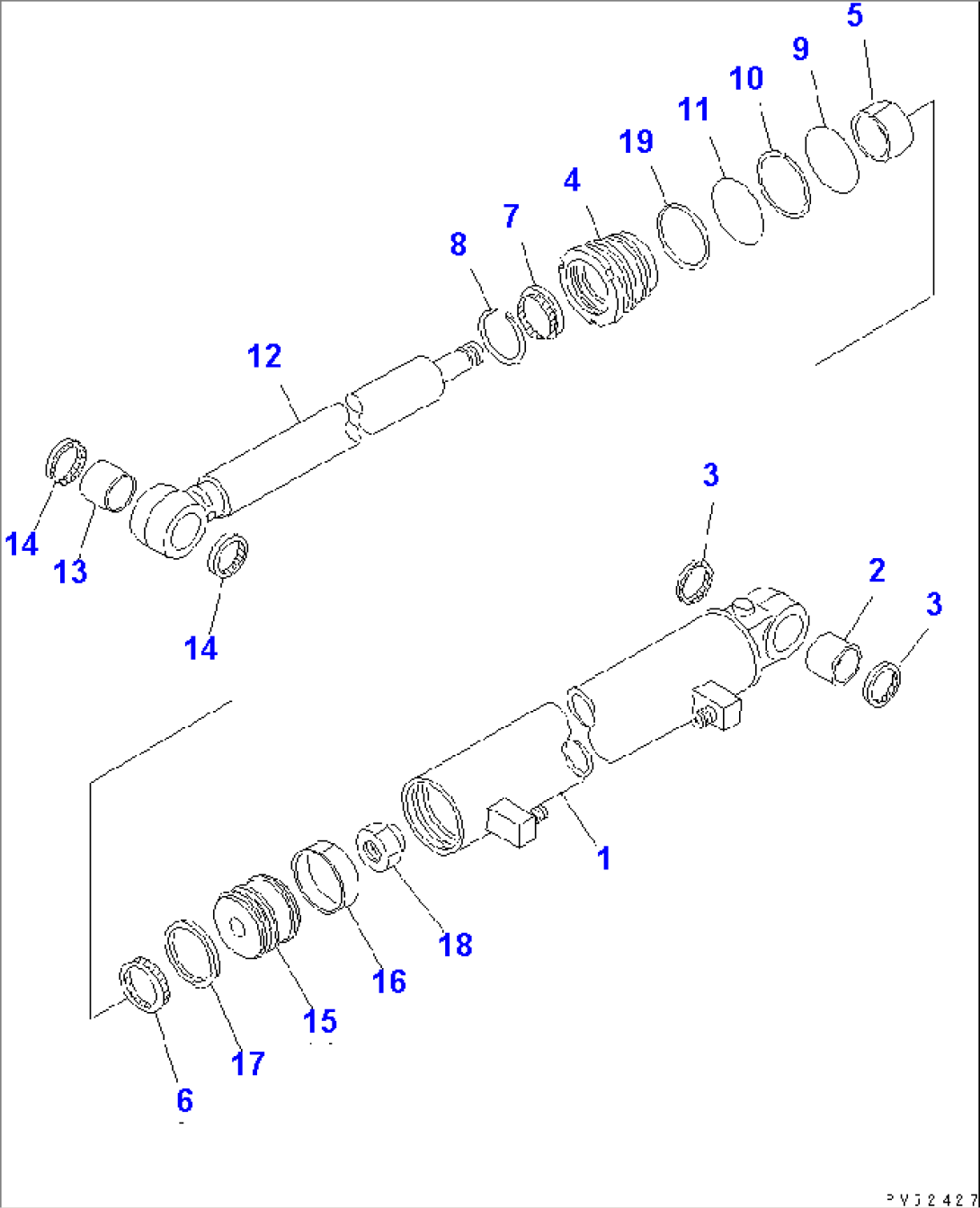 BLADE SIDE SHIFT CYLINDER(#30142-)