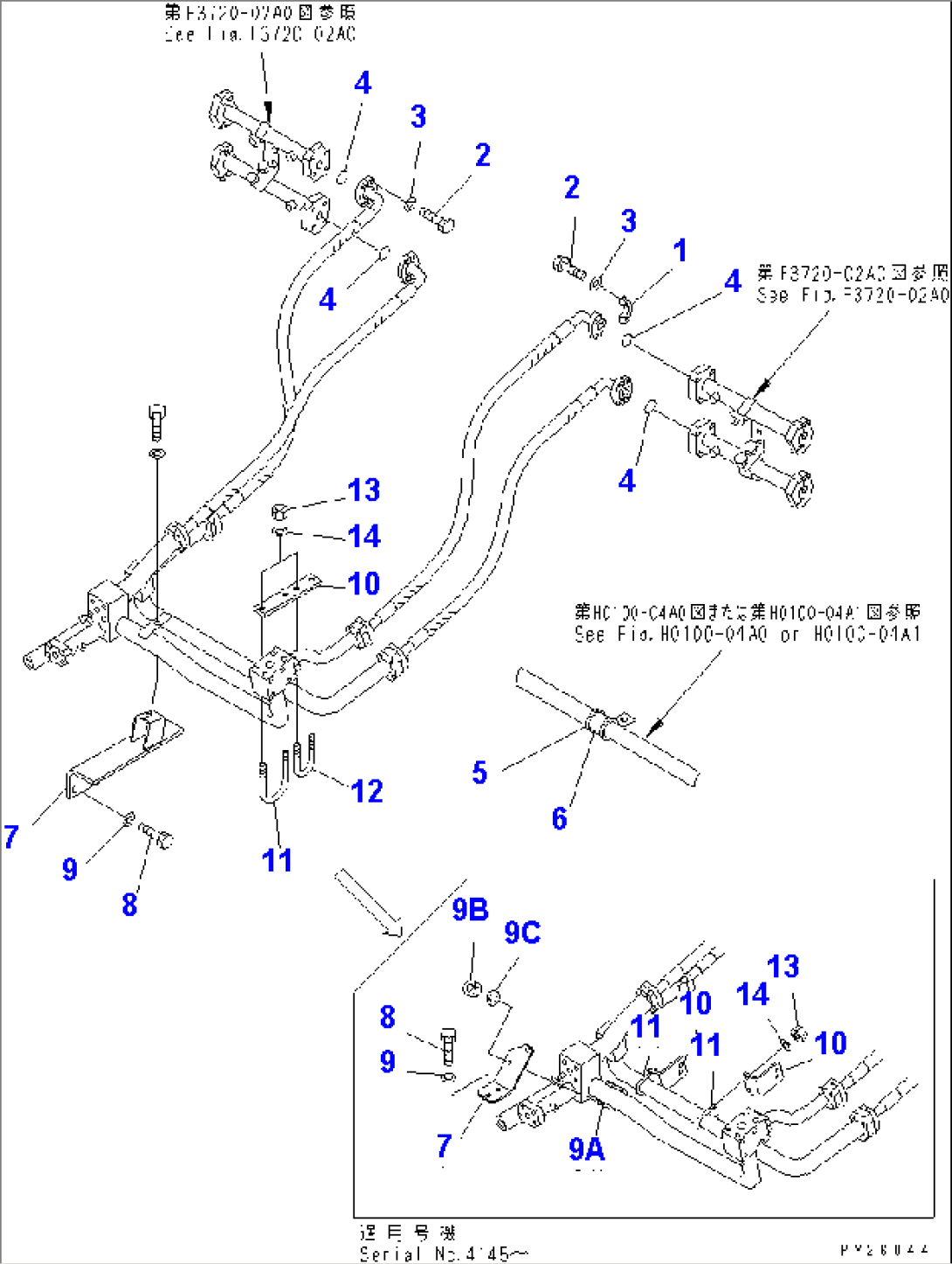 BRAKE COOLING OIL LINE (3/7) (PUMP TO BRAKE) (3/3)