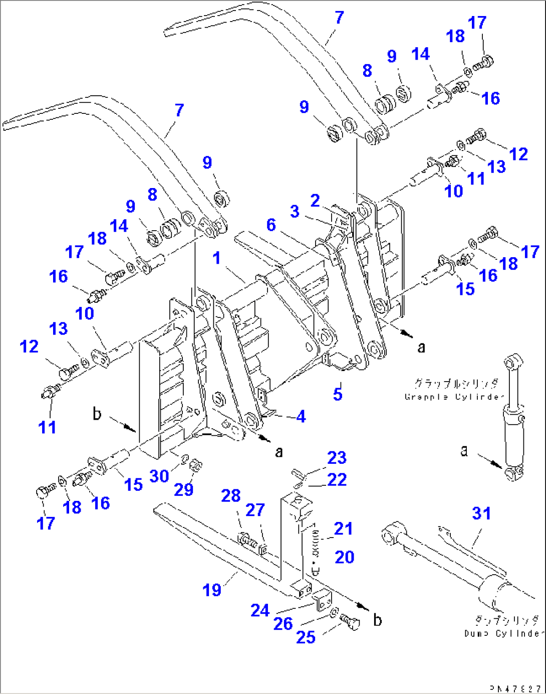 LOG LUMBER FORK GRAPPLE (1/2) (LOG LUMBER FORK GRAPPLE)(#60001-)