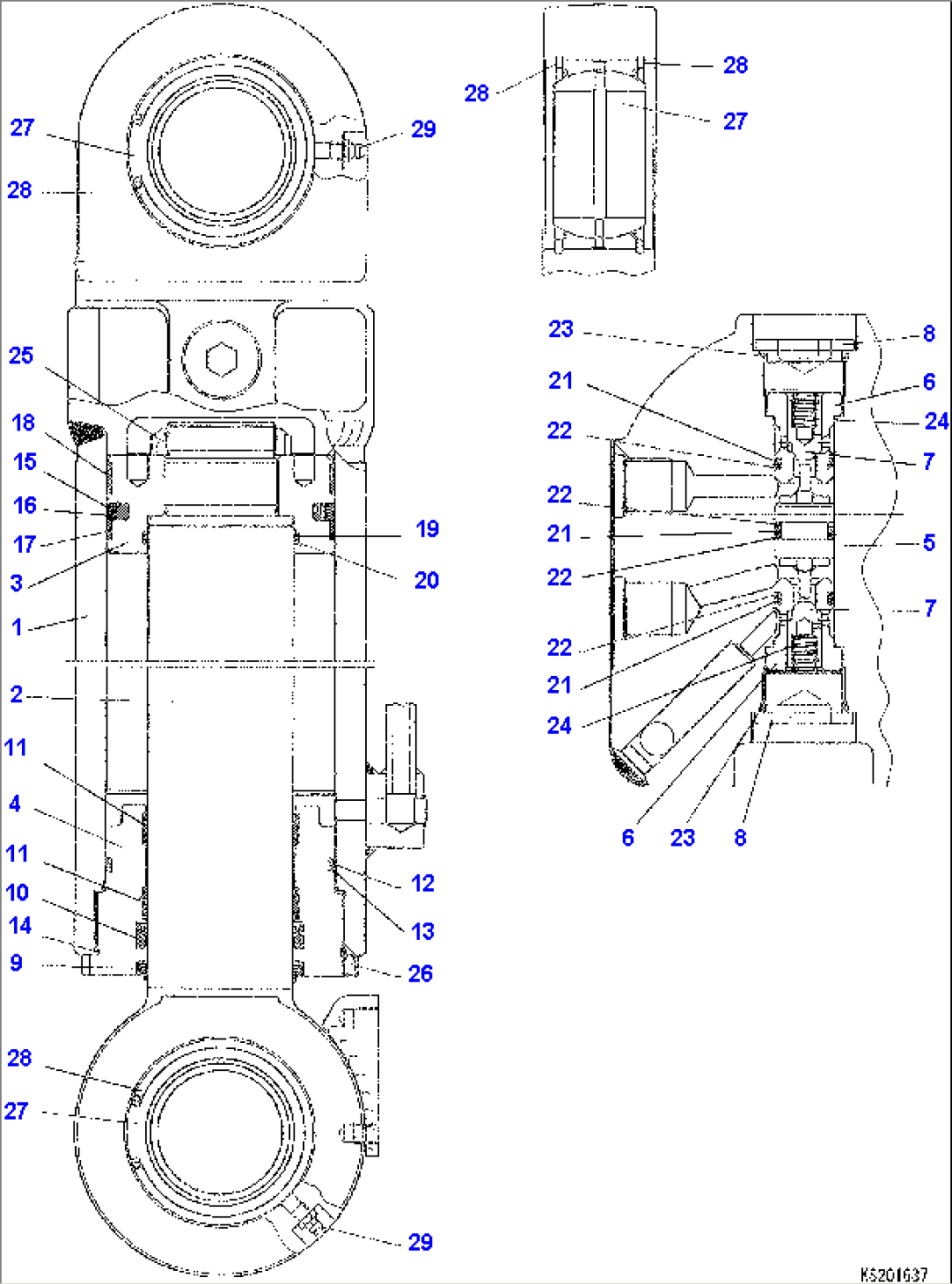 OUTRIGGER CYLINDER(#K32001-)