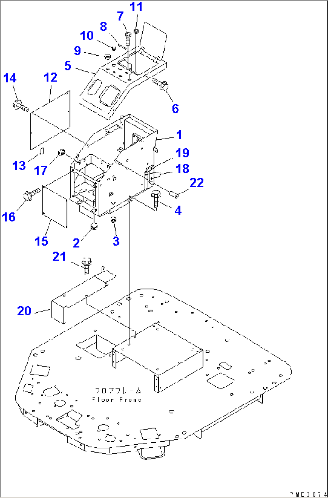 FLOOR (R.H. CONSOLE BOX AND FLOOR COVER)