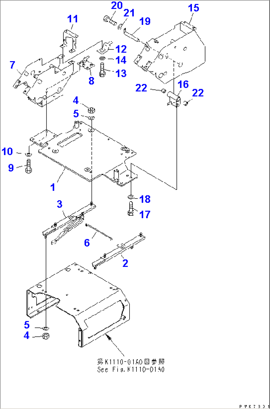FLOOR FRAME (BASE) (1/2)(#5001-7300)
