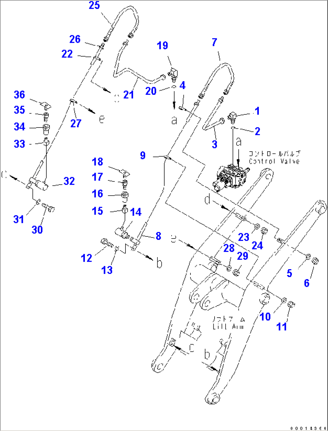 HYDRAULIC PIPING (FRONT ATTACHMENT LINE)