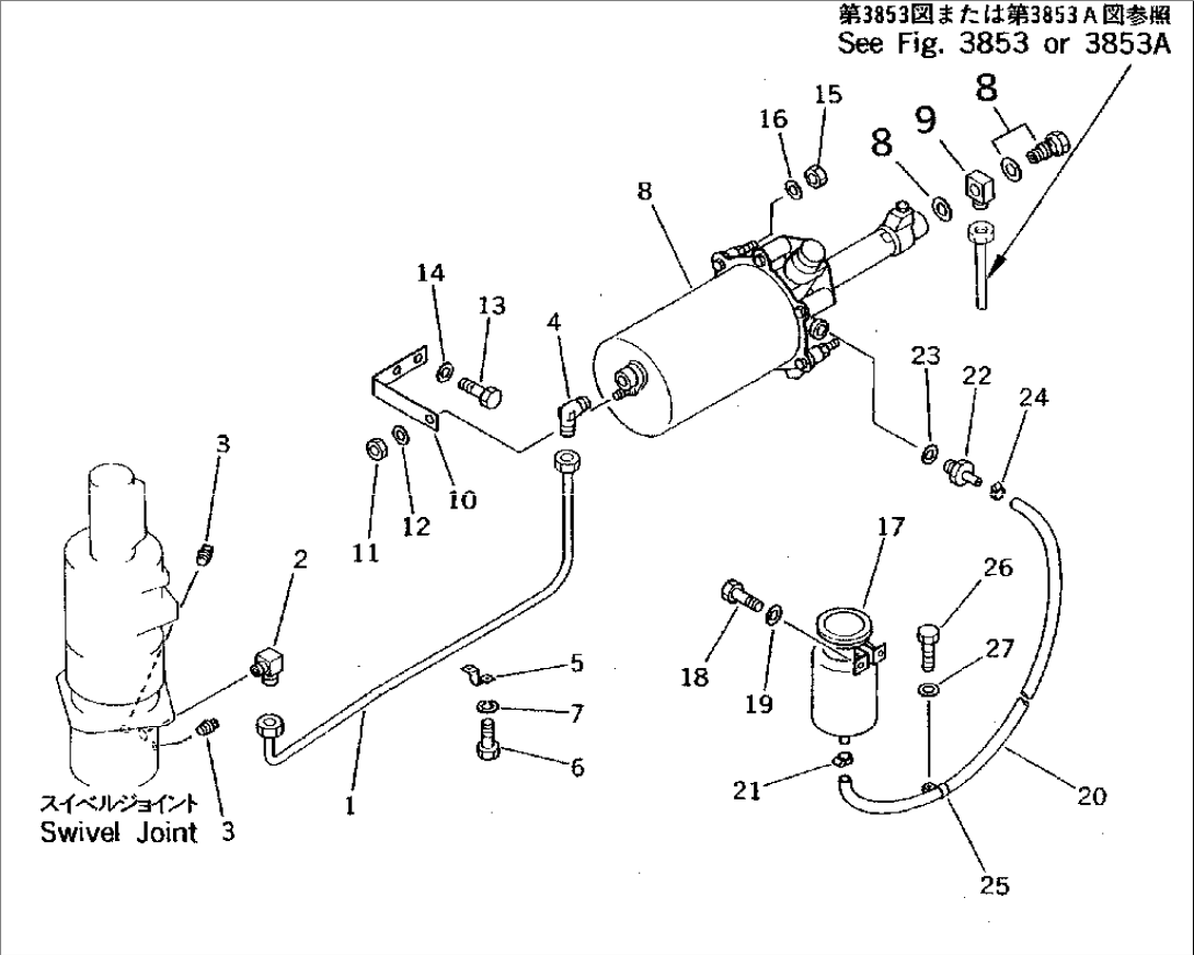 LOWER AIR PIPING (SWIVEL JOINT TO AIR MASTER)(#1601-2300)