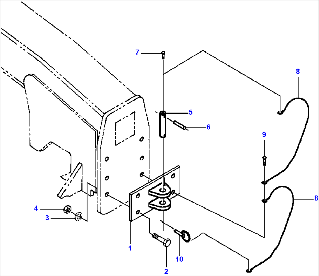 FRONT HITCH WITH PINS