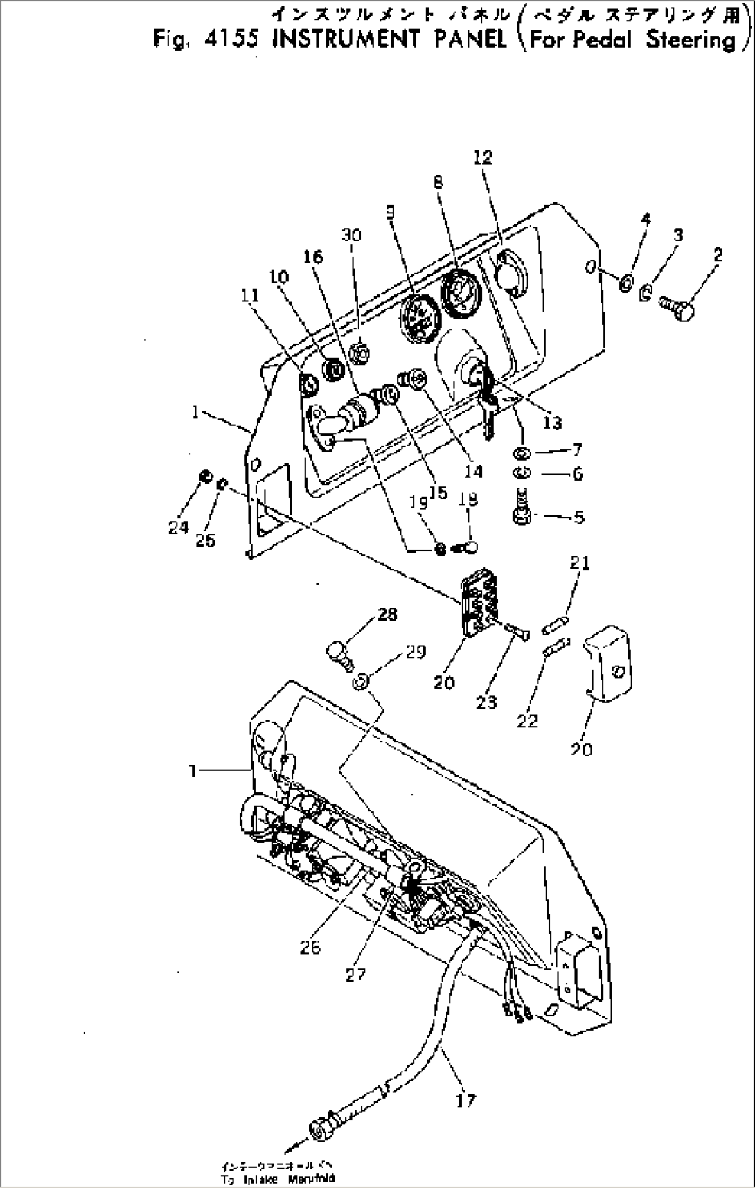 INSTRUMENT PANEL (FOR PEDAL STEERING)