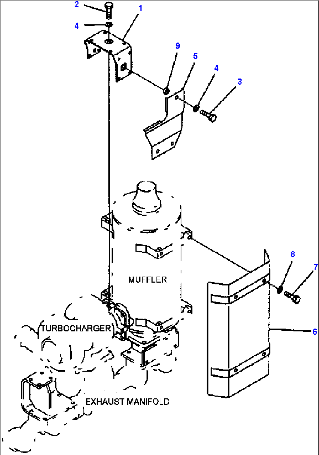 FIG. A1610-B3S3 MUFFLER COVER