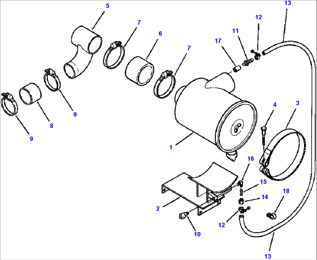 FIG NO. 1001B AIR CLEANER CONNECTIONS