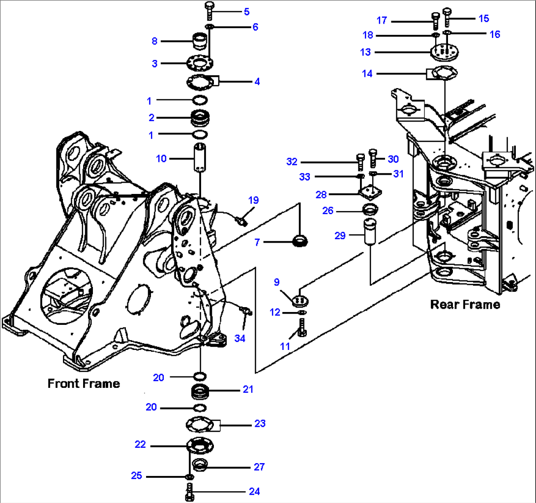 J4130-01A0 HINGE PIN FOR FRONT AND REAR FRAME CONNECTIONS