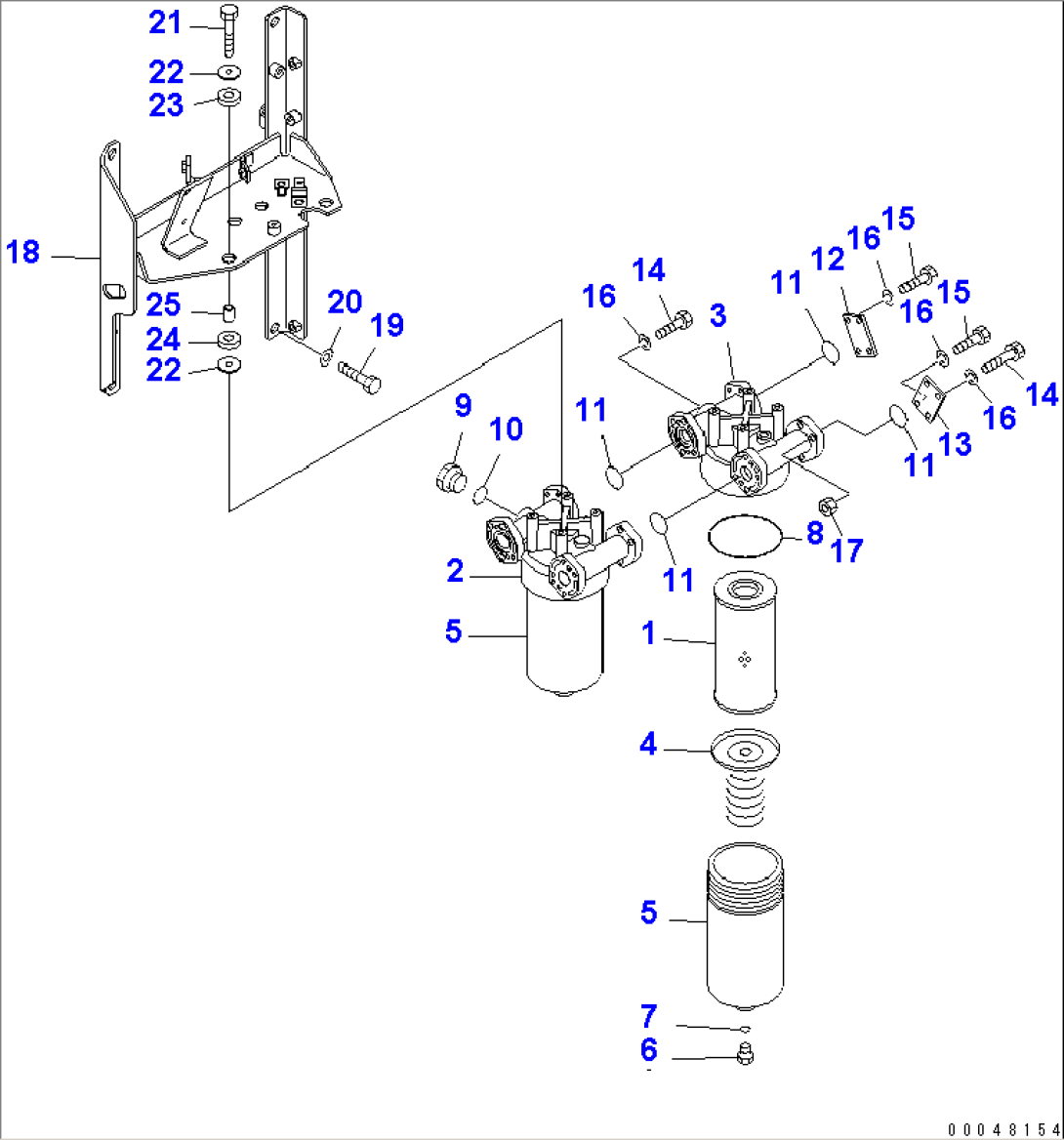 TORQUE CONVERTER AND TRANSMISSION LINE (OIL FILTER AND MOUNTING)(#55001-)