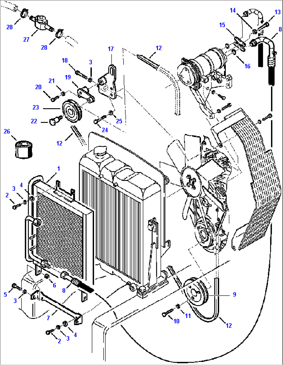 FIG. K5700-01A3 AIR CONDITIONER - CONDENSER PIPING