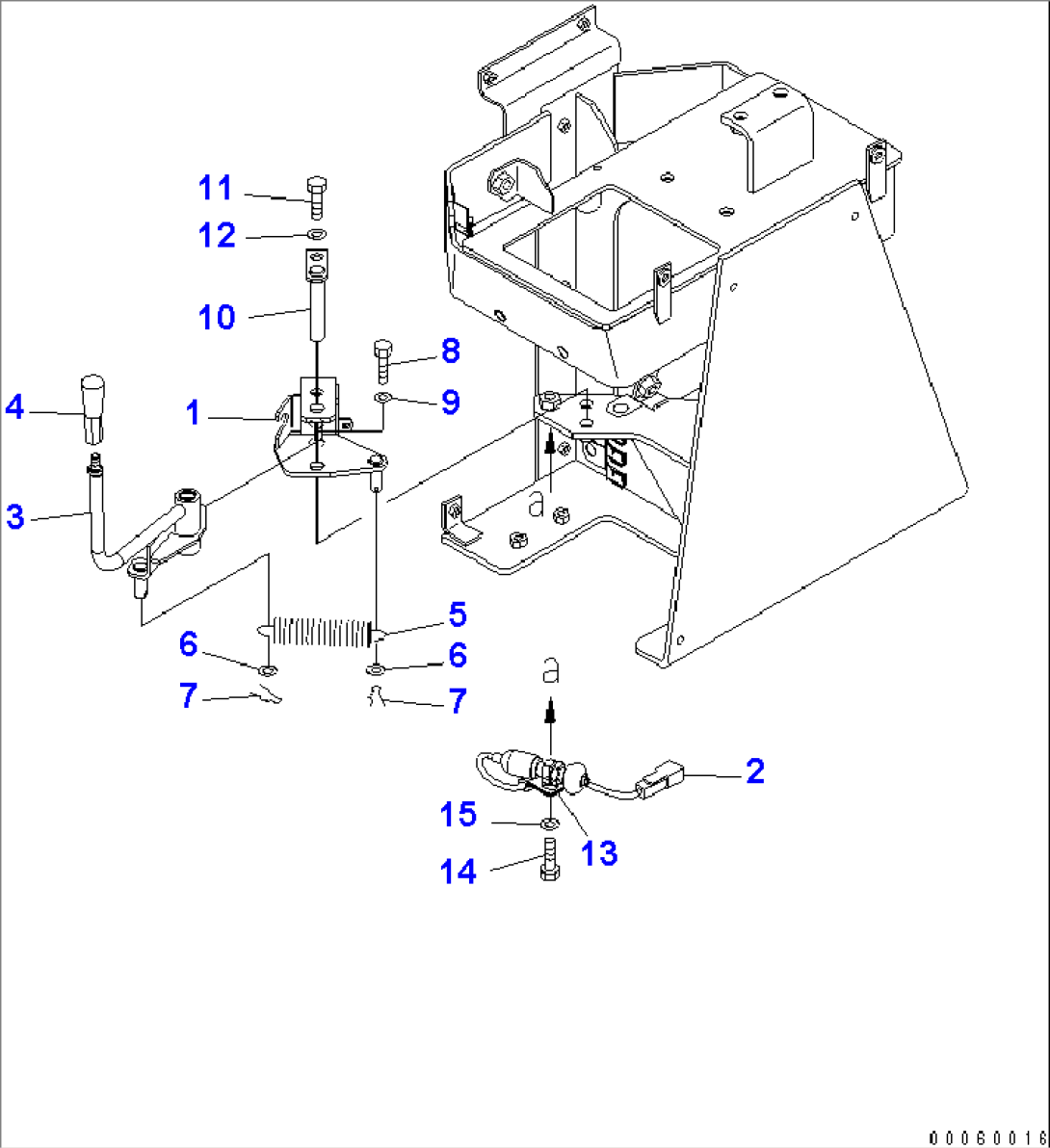 LOADER CONTROL (SAFETY BAR) (FOR E.P.C. LEVER)(#65001-)