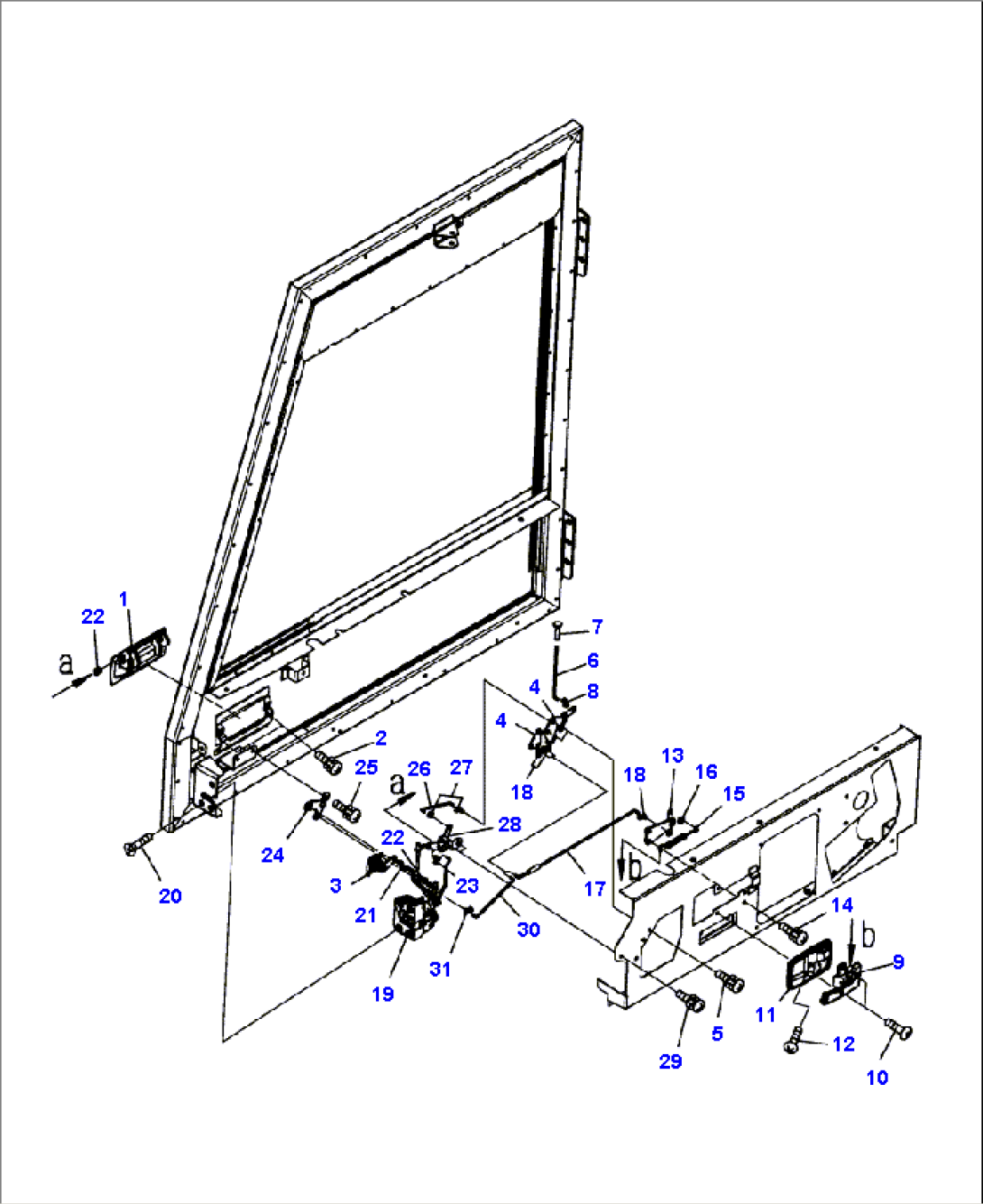 K0200-06A0 CAB R.H. DOOR LOCK (S/N A11001-A11184 )