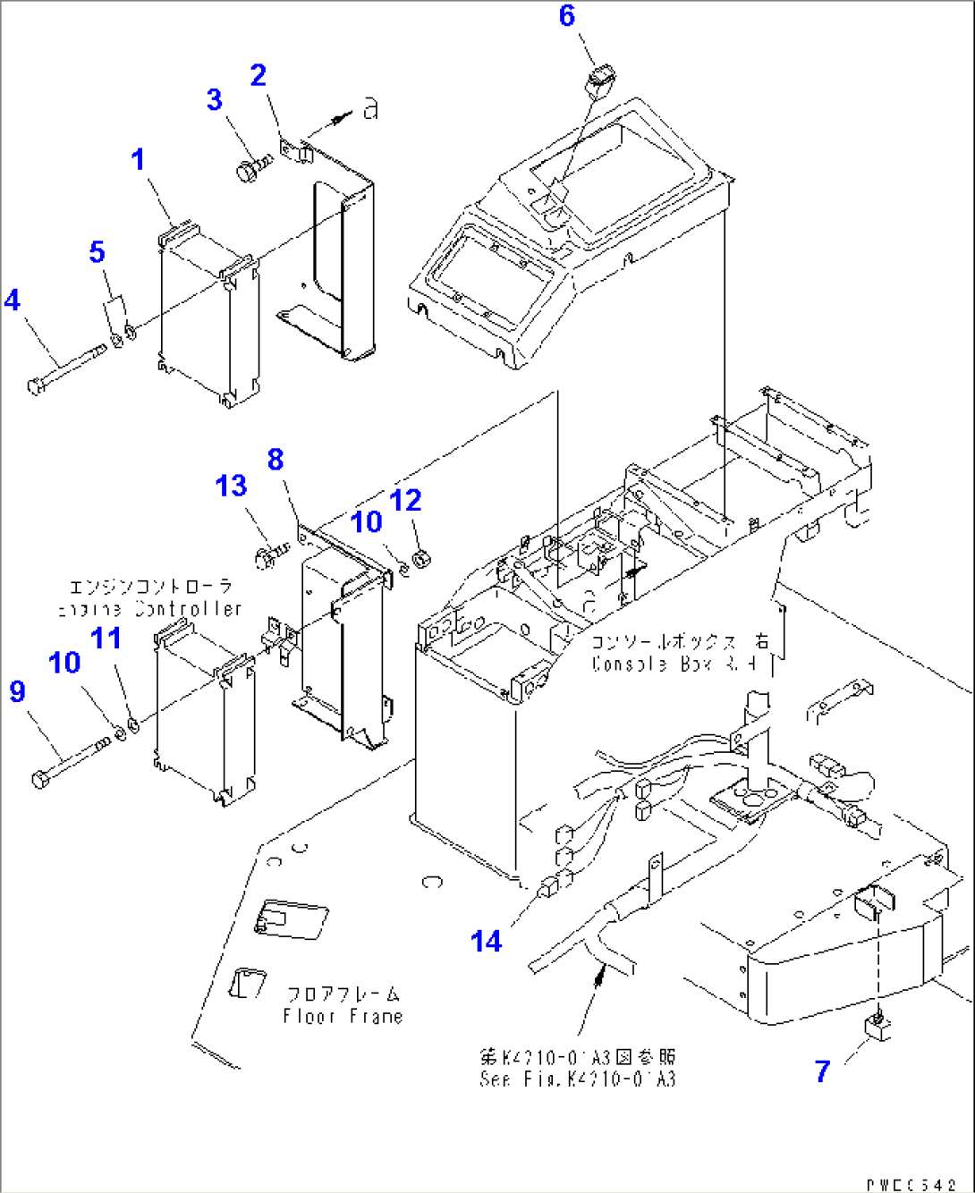 FLOOR HARNESS (TRANSMISSION CONTROLLER AND MOUNTING PARTS) (ELECTRICAL GOVERNOR SPEC.)