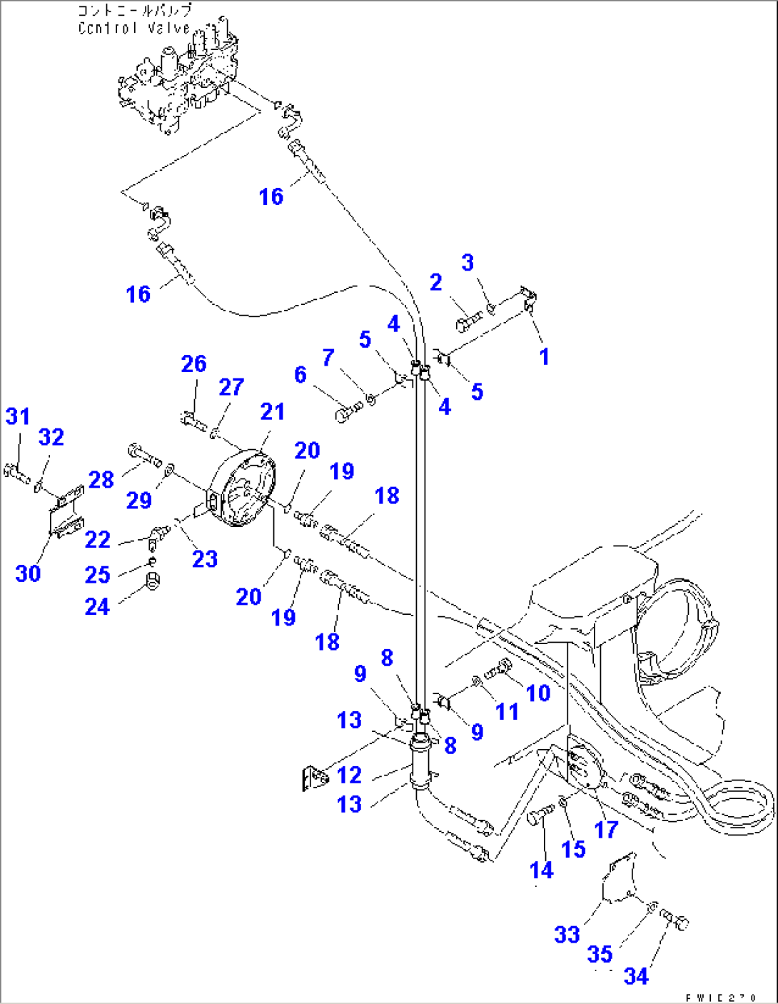 BLADE TILT LINE (FOR TILT DOZER)