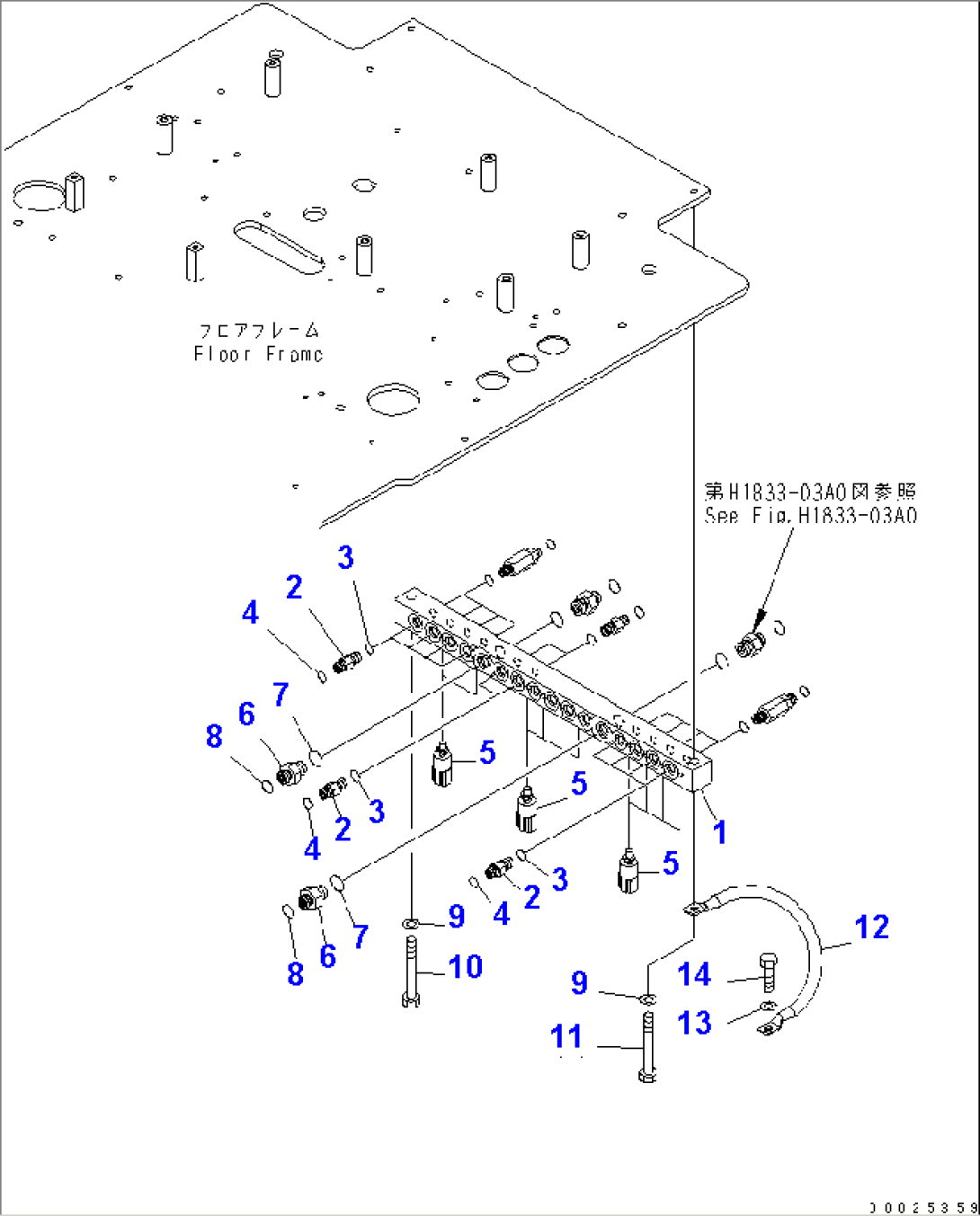 FLOOR (MANIFOLD BLOCK)(#K40098-)