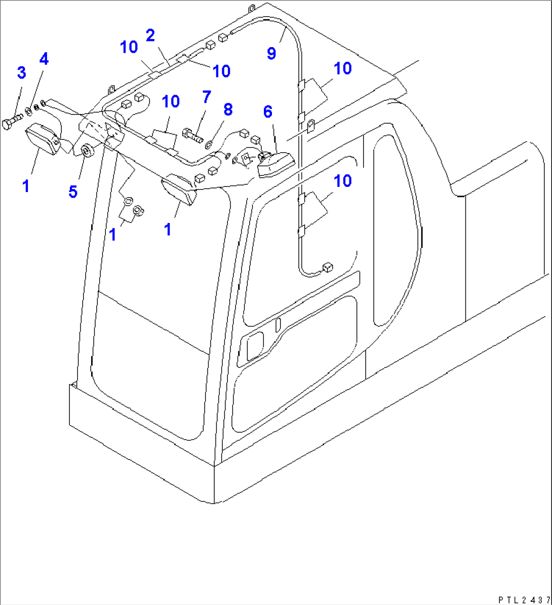ADDITIONAL WORK LAMP (WITH F.O.P.S.) (1/2)(#10239-10999)