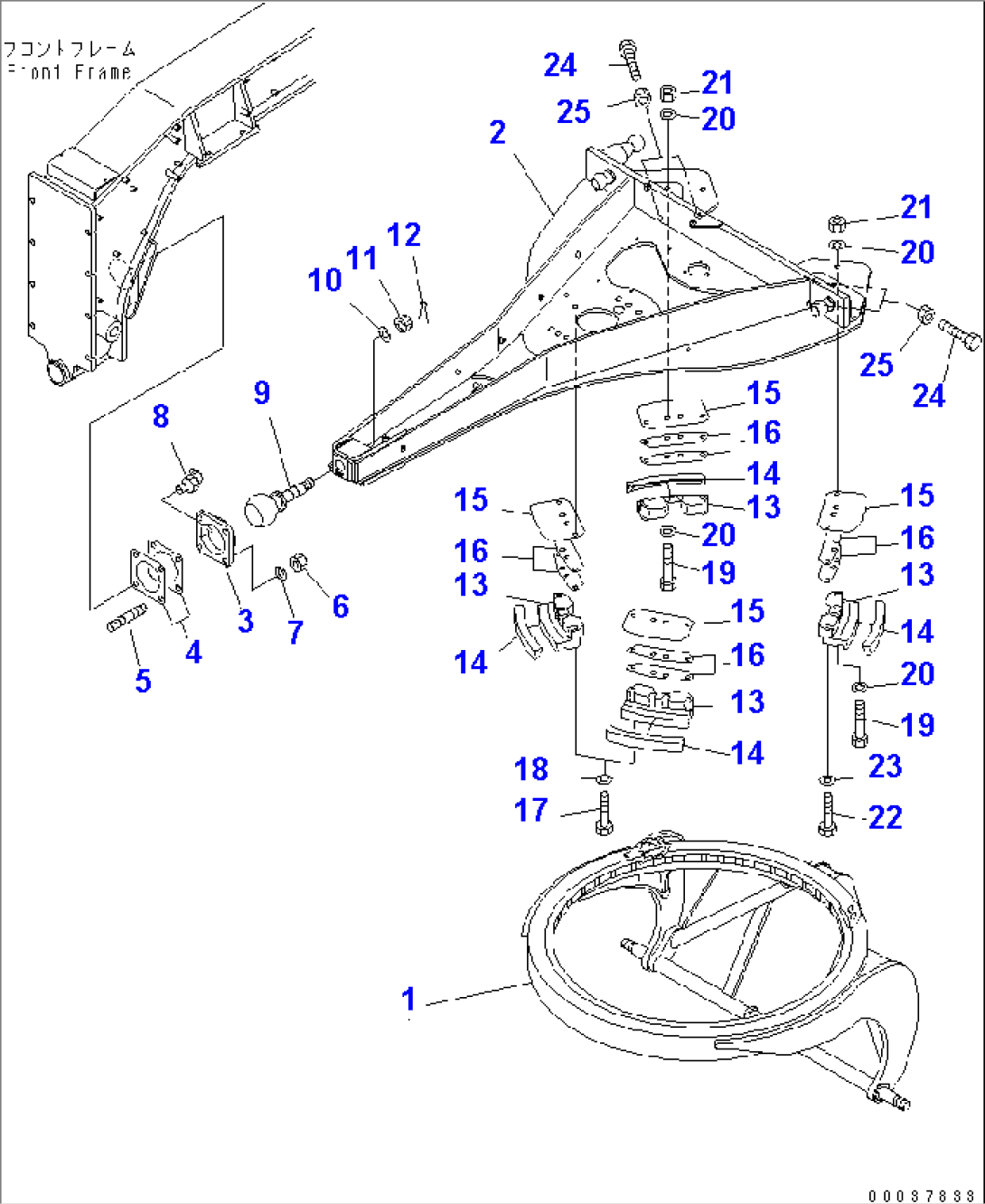 DRAWBAR AND CIRCLE SUPPORT (FOR 3DMC)(#51001-)