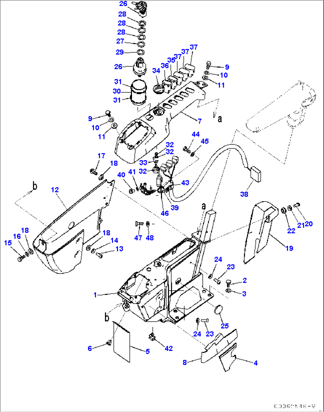 Cab, Floor, Console, R.H. (#1118-)