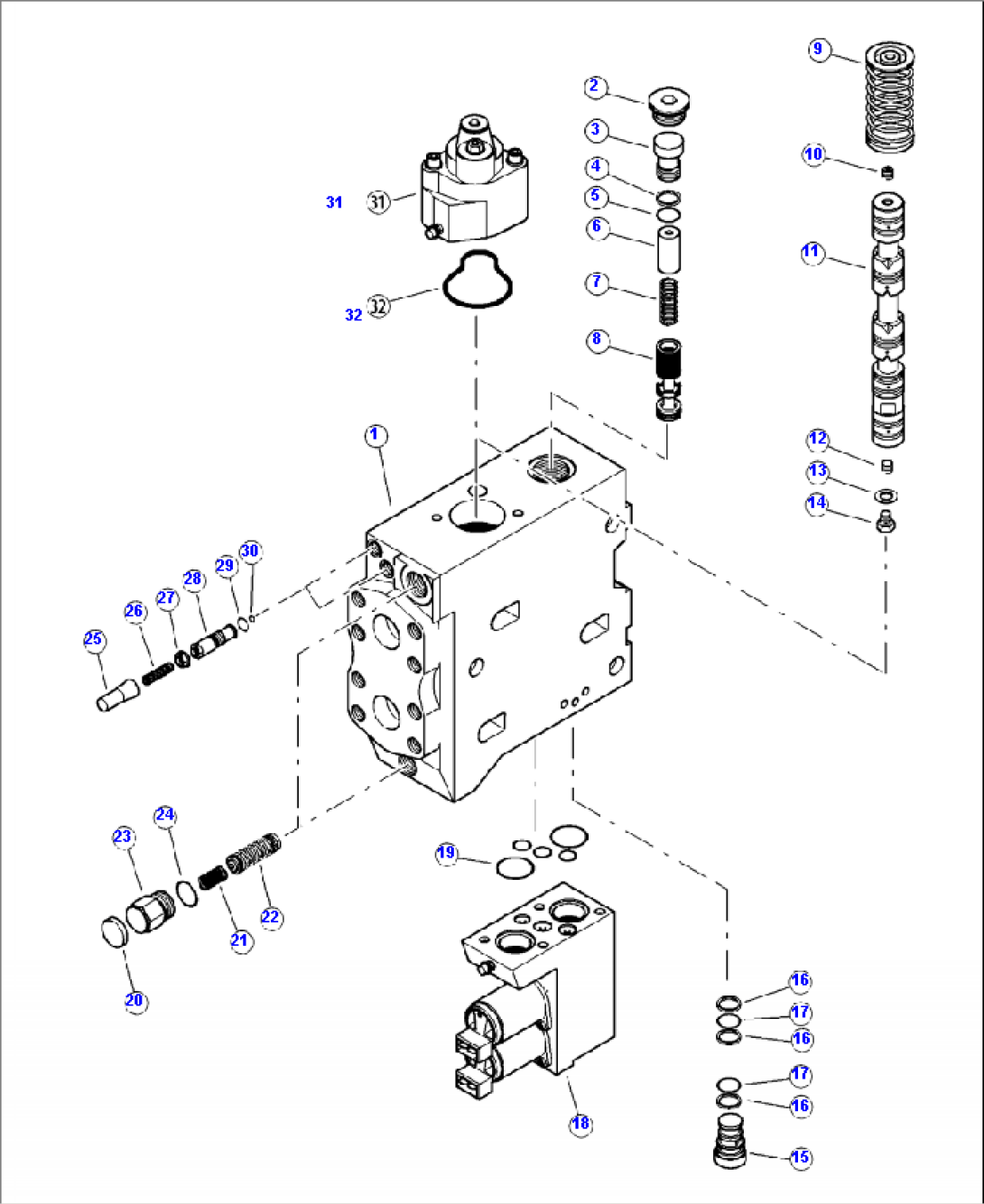 H0120-05A0 MAIN CONTROL VALVE SAW/SHEAR SECTION