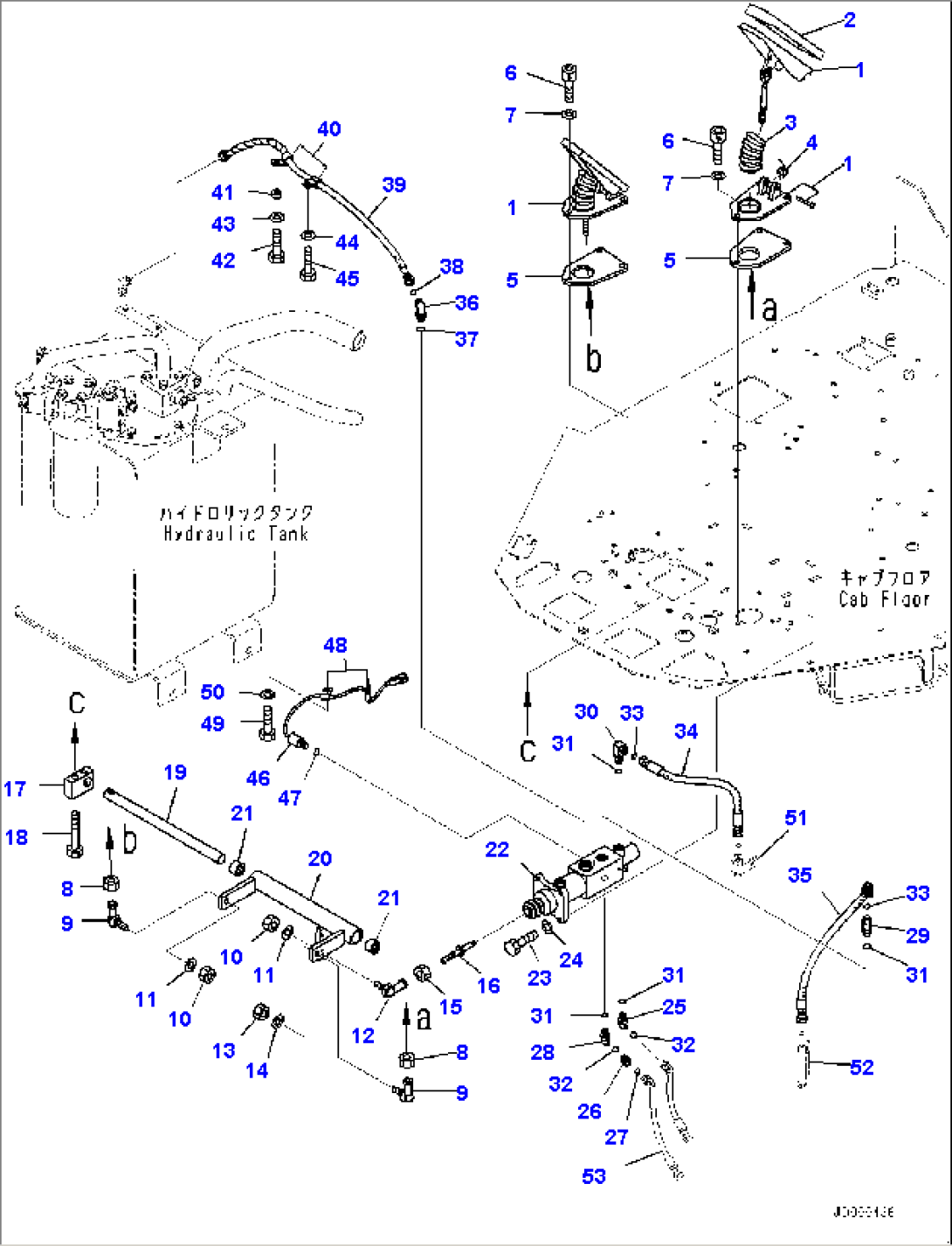 ROPS Cab and Floor Frame Group, Brake Pedal