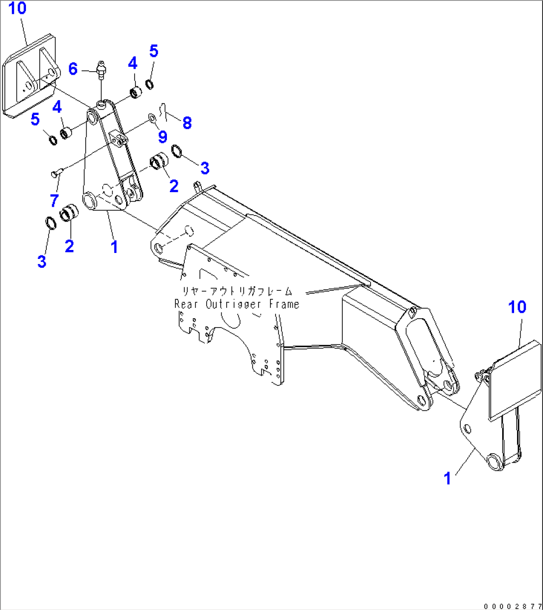 OUTRIGGER (LEGS AND FOOT) (FOR REAR OUTRIGGER)