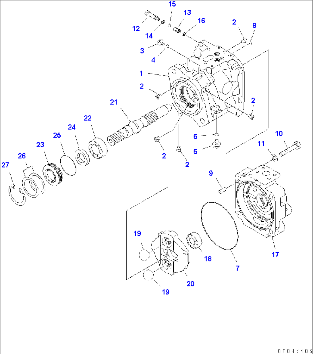 HYDRAULIC PUMP (STEERING) (1/4)