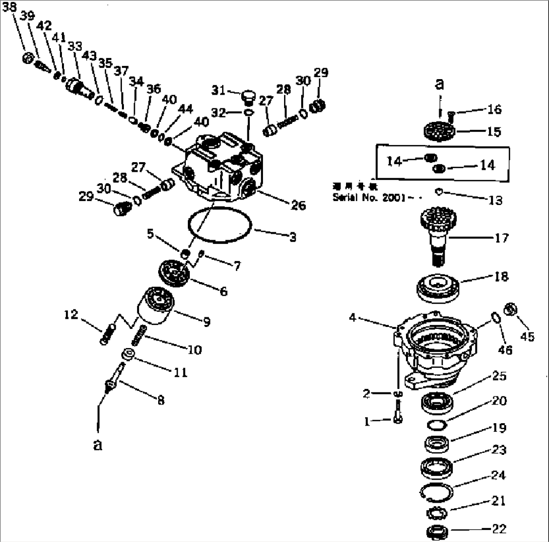 SWING MOTOR (WITHOUT SWING MECHANICAL BRAKE)(#12020-)