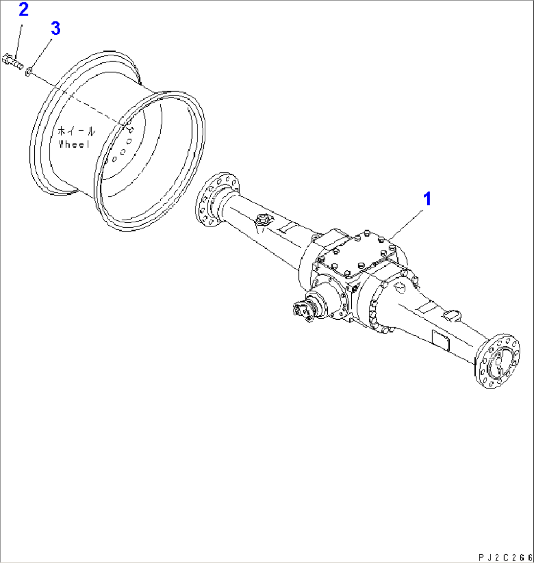 REAR AXLE AND MOUNTING PARTS