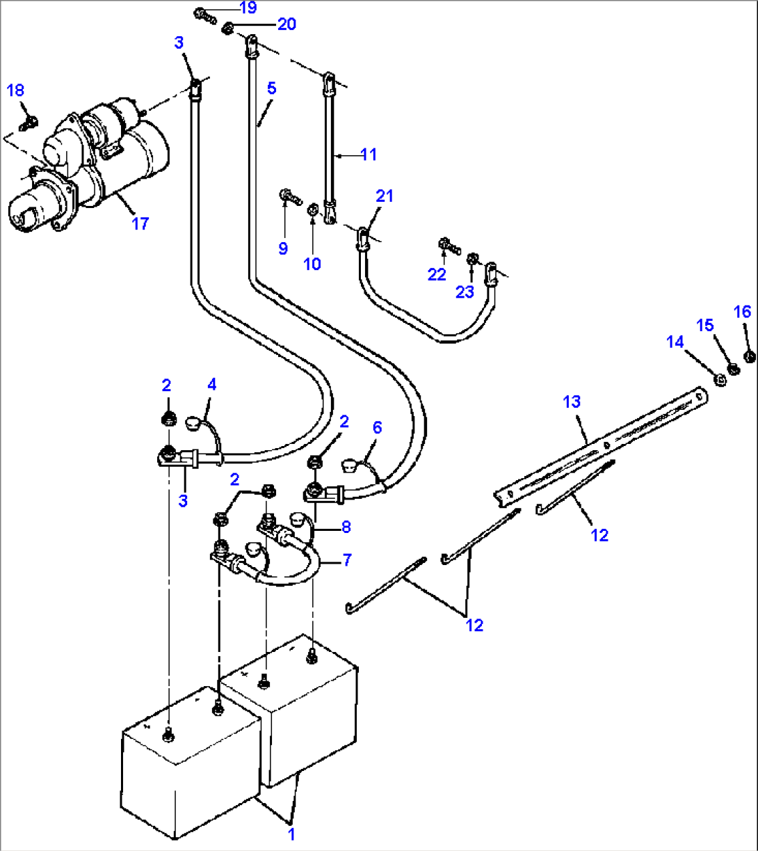 FIG. E5110-01A0 BATTERY AND CONNECTION